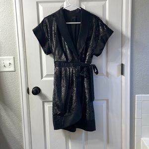 Banana Republic Sequin Satin Wrap Dress